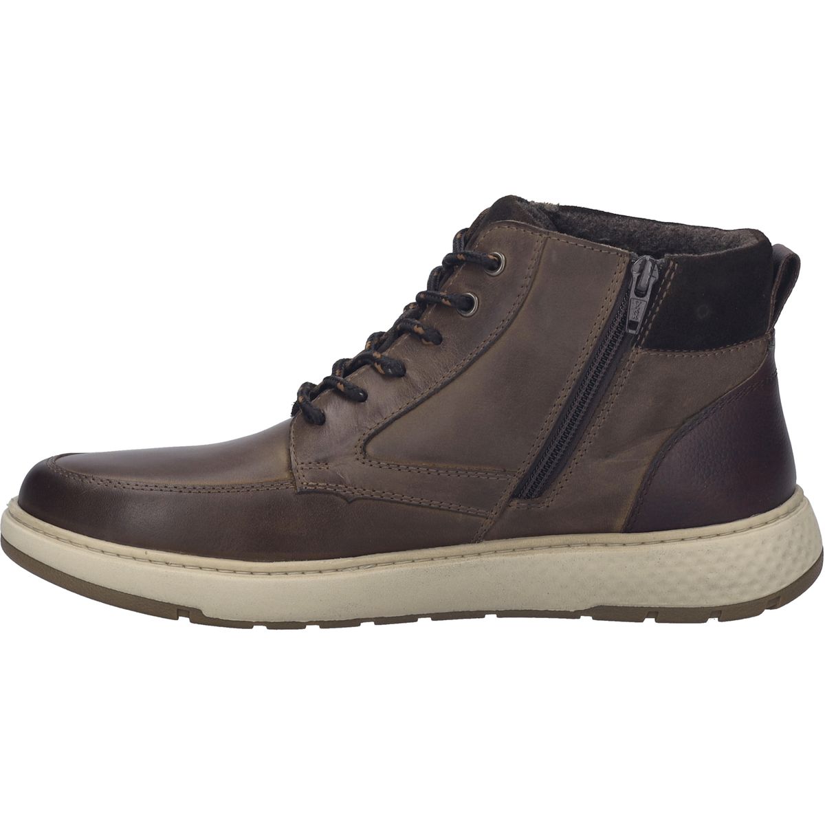 Herren-Leder-Stiefelette mit Schnürsenkeln