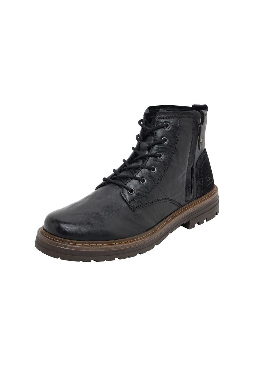 Schnürstiefelette aus Leder