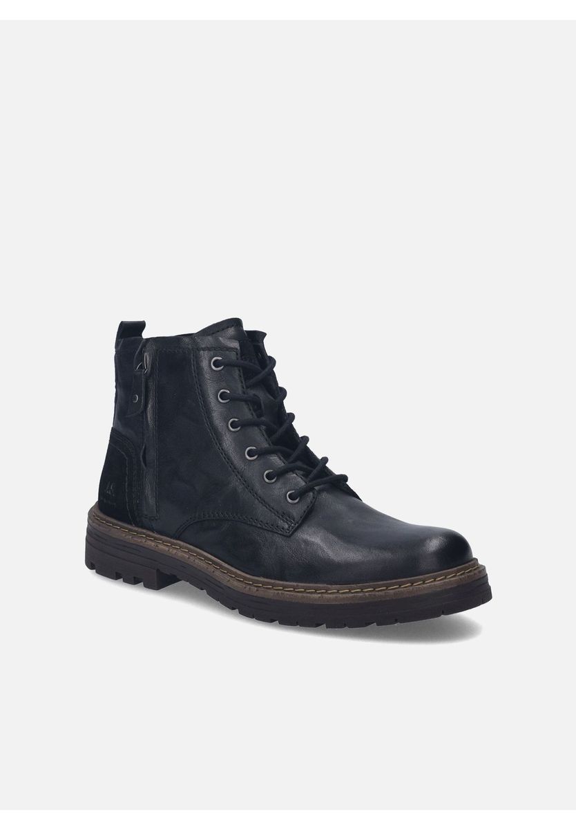 Schnürstiefelette aus Leder