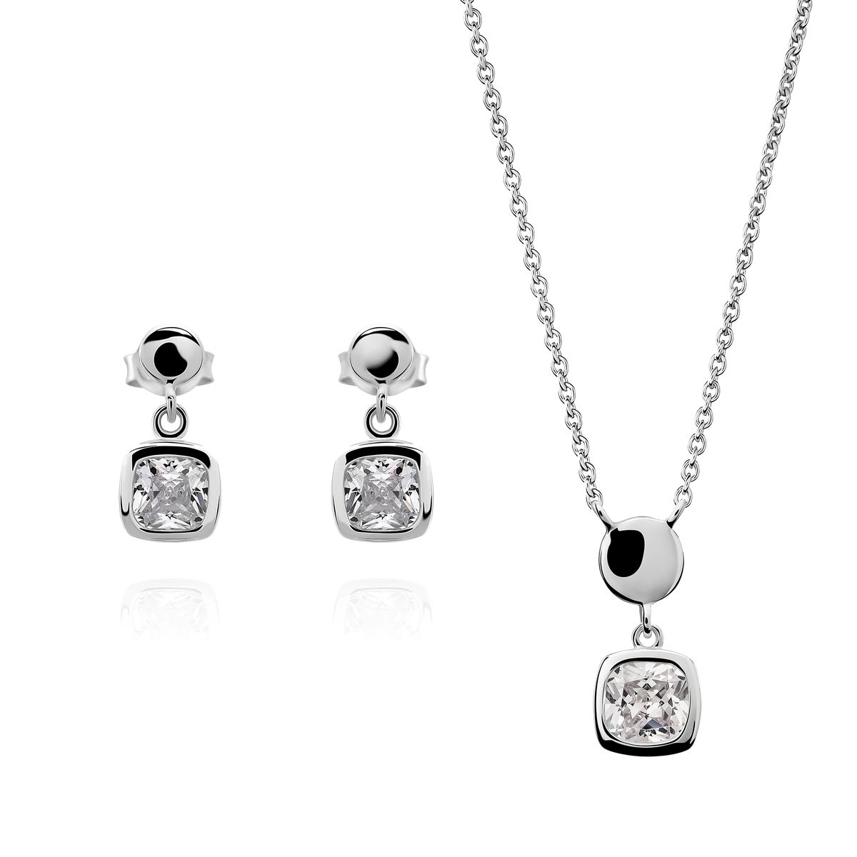 Orphelia 'Myrela' Damen Set aus 925 Sterling Silber: Halskette + Ohrringe - Silber SET-7486