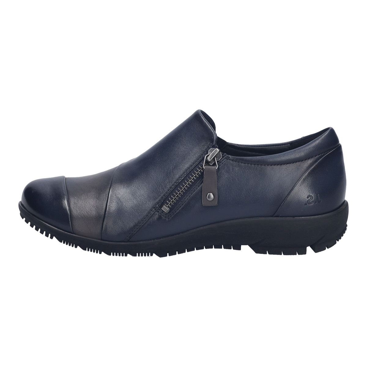 Eleganter Leder-Slipper mit Reißverschluss