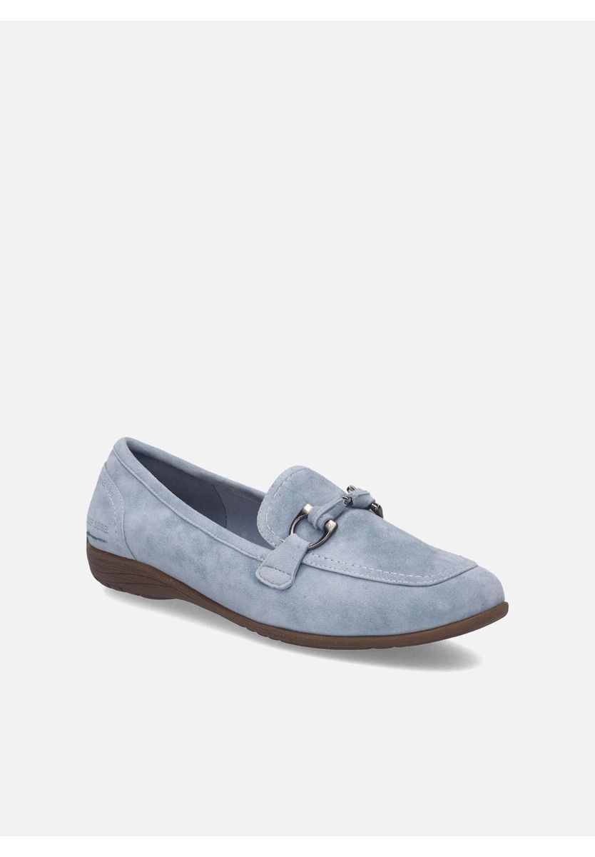 Wildleder-Loafer mit Schnallendetail