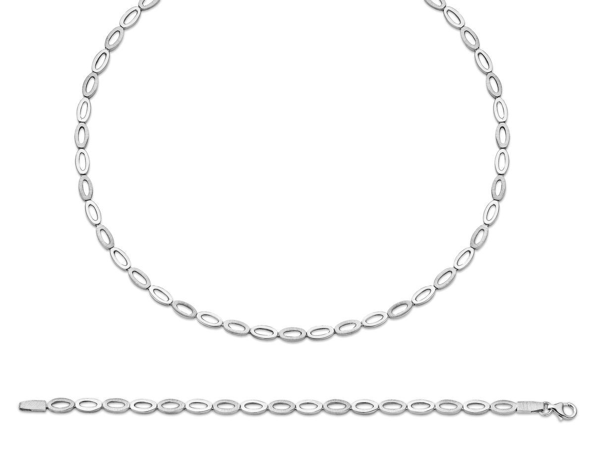 Orphelia Damen 925 Sterling Silber Set: Kette + Armband - Silber SET-031