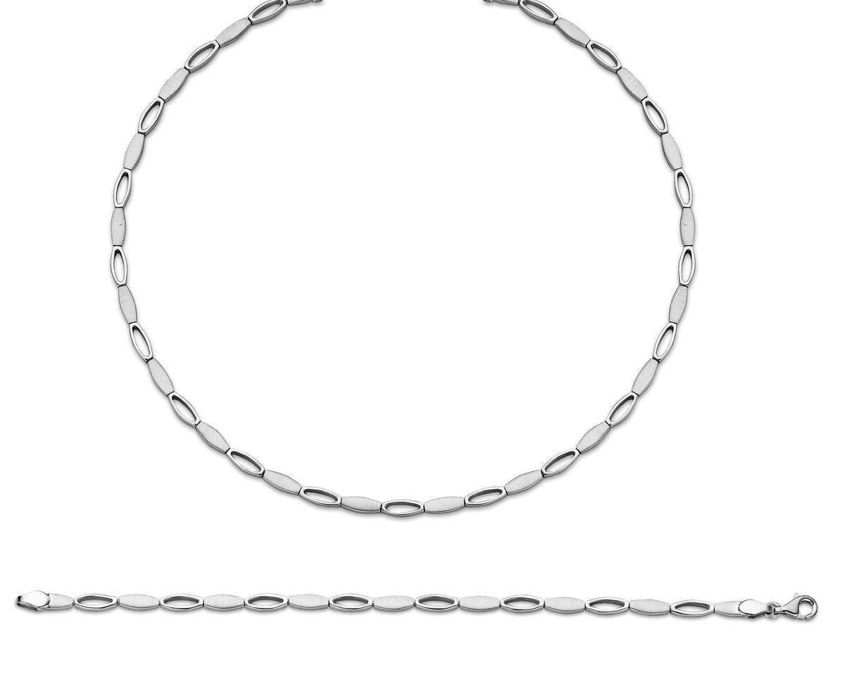 Orphelia Damen 925 Sterling Silber Set: Kette + Armband - Silber SET-035