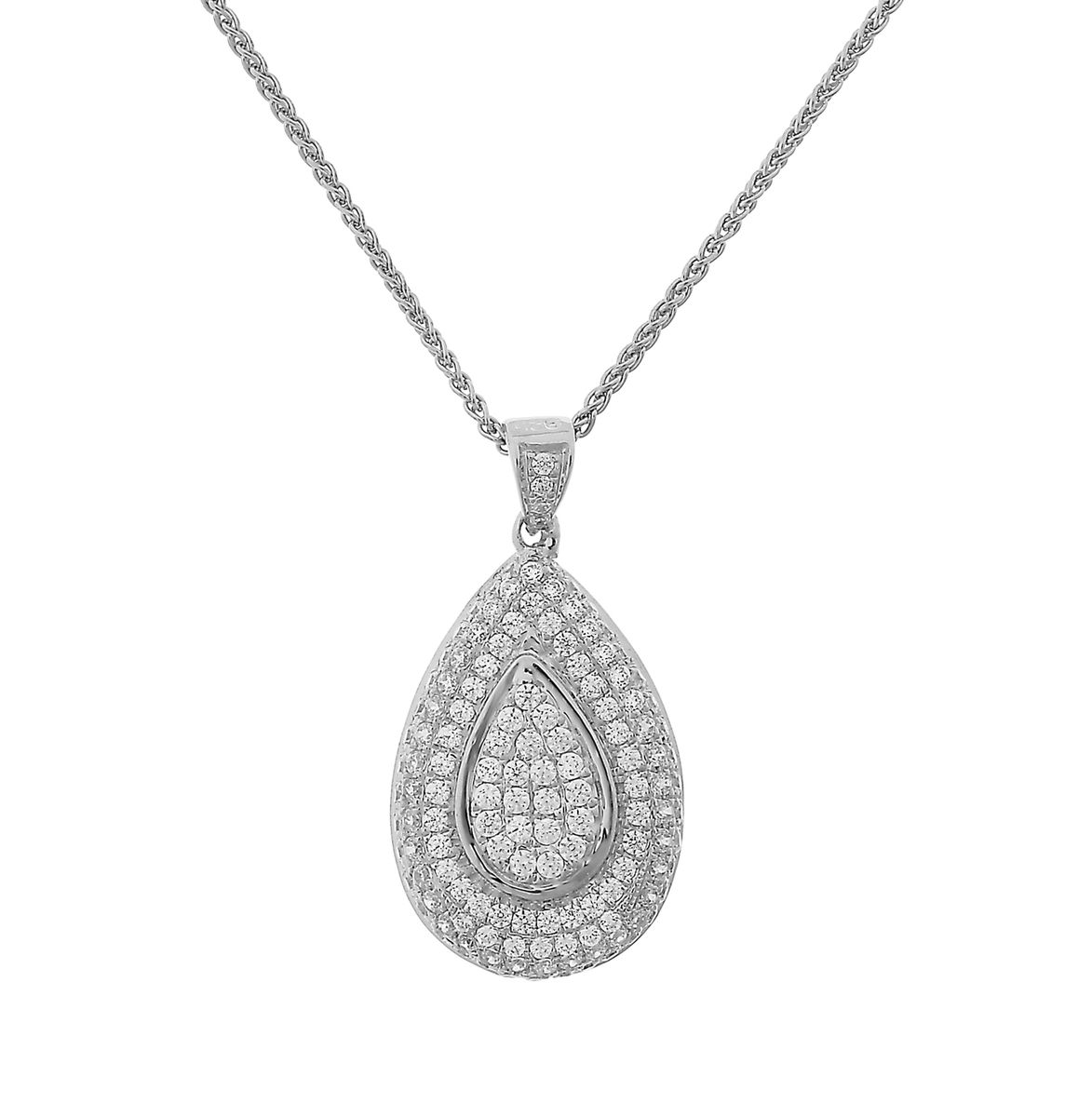 Funkelndes Tropfen-Pavé-Schmuckset