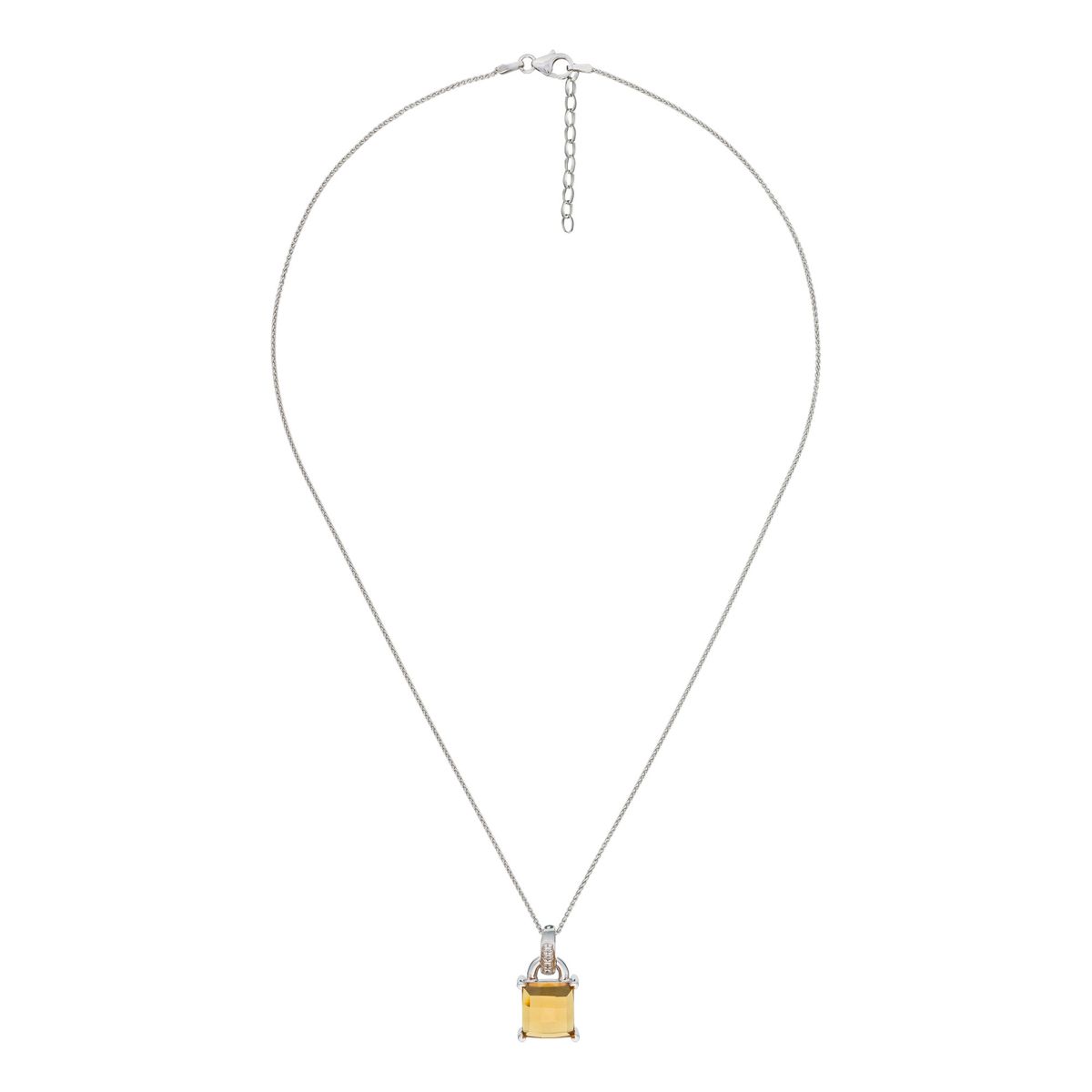 Elegantes Set mit quadratischem Edelstein