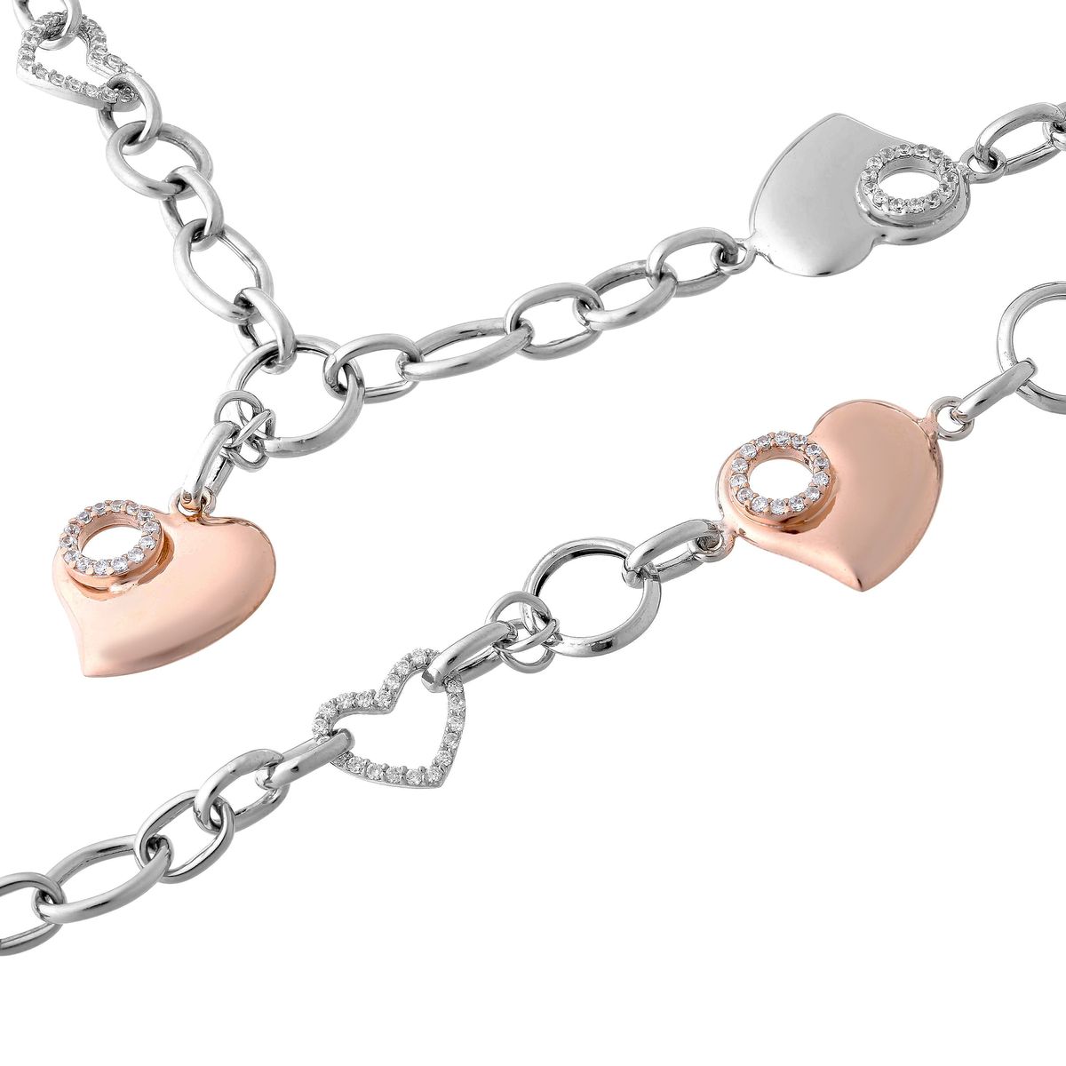 Herz-Anhänger Halskette und Armband Set