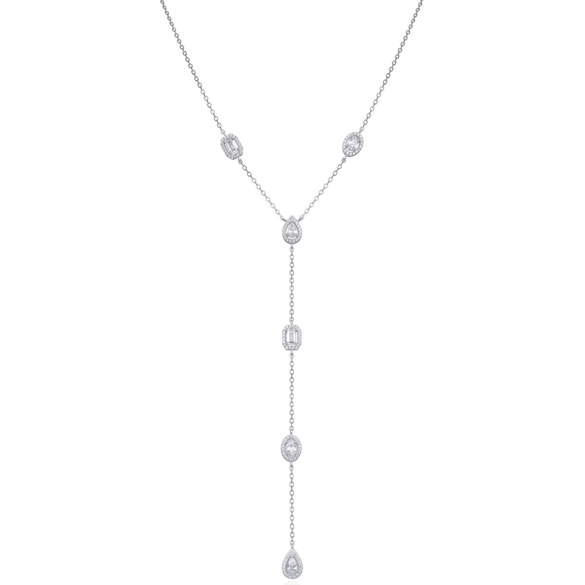 Gena.paris 'Gabriella' Damen 925 Sterlingsilber Halskette - Silber GC1580-W