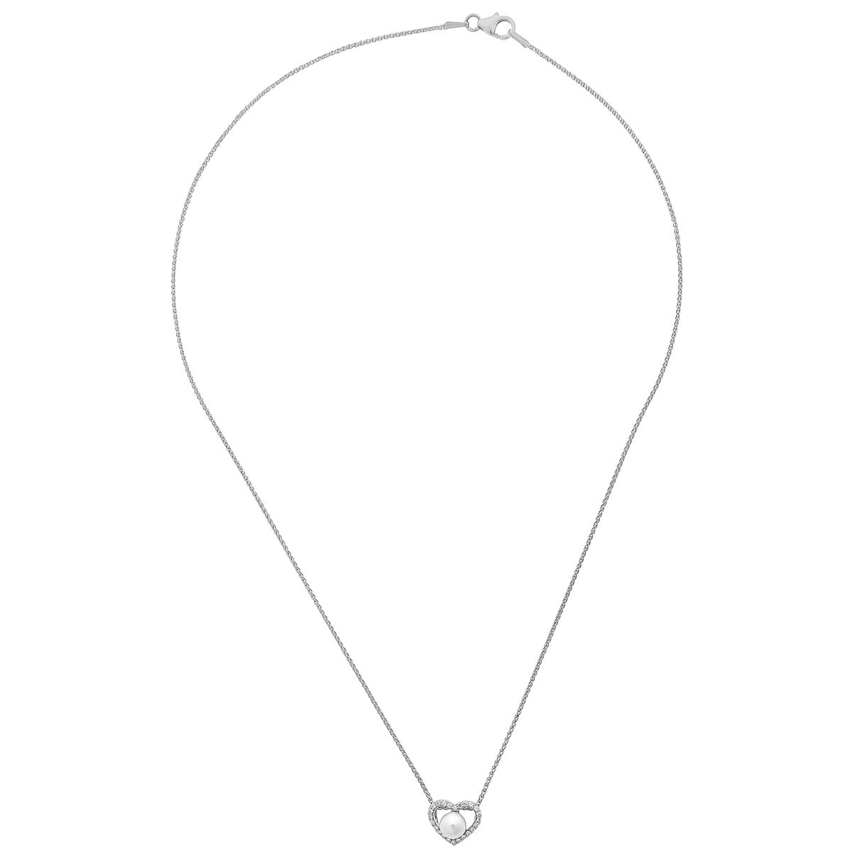 Orphelia 'Alberte' Damen 925 Sterling Silber Kette mit Anhänger - Silber/Rose ZH-7233