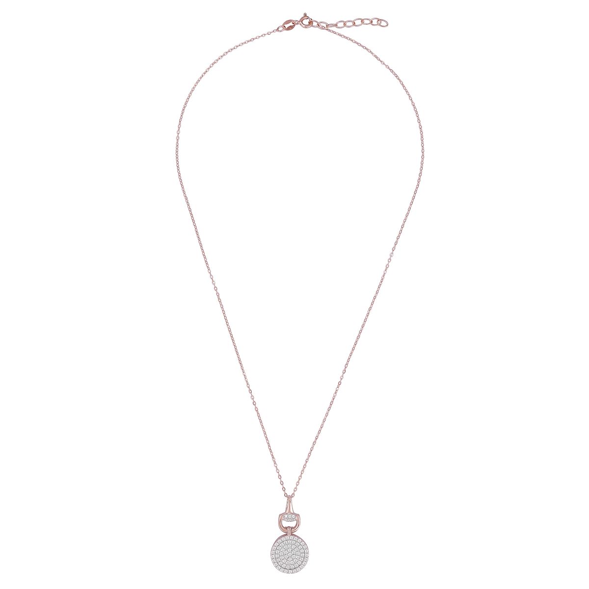 Elegante Halskette mit Pavé-Kreisanhänger