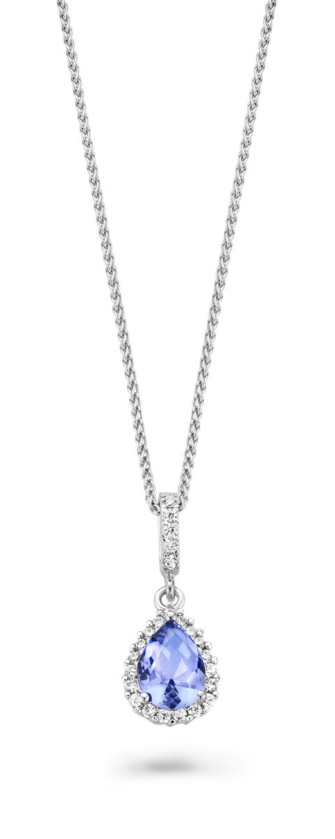 Elegante Halskette mit blauem Tropfenanhänger