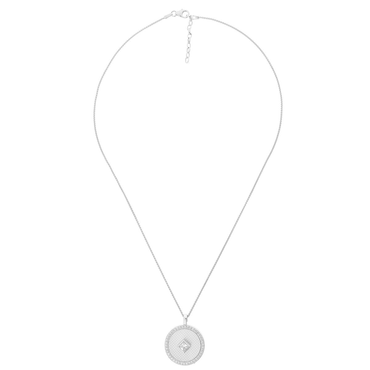 Halskette mit geometrischem Scheibenanhänger