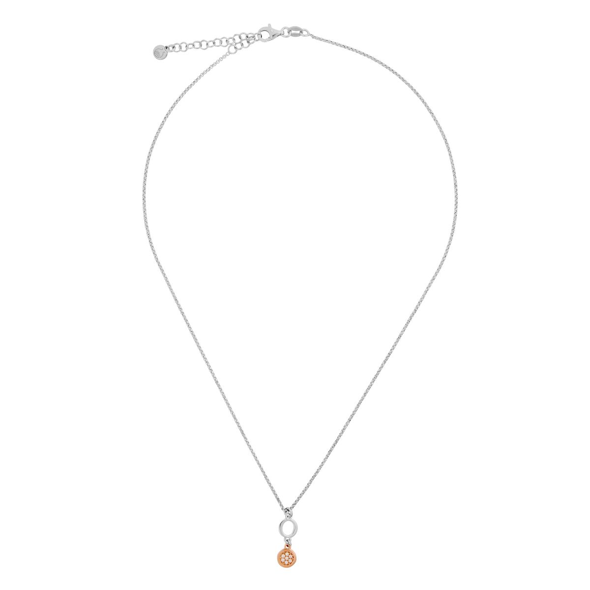 Geometrische zweifarbige Kette mit Anhänger