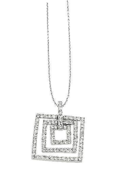 Funkelnde geometrische Kette mit Dreifach-Quadrat