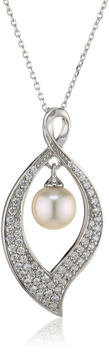 Silberkette mit Perle und Zirkonia