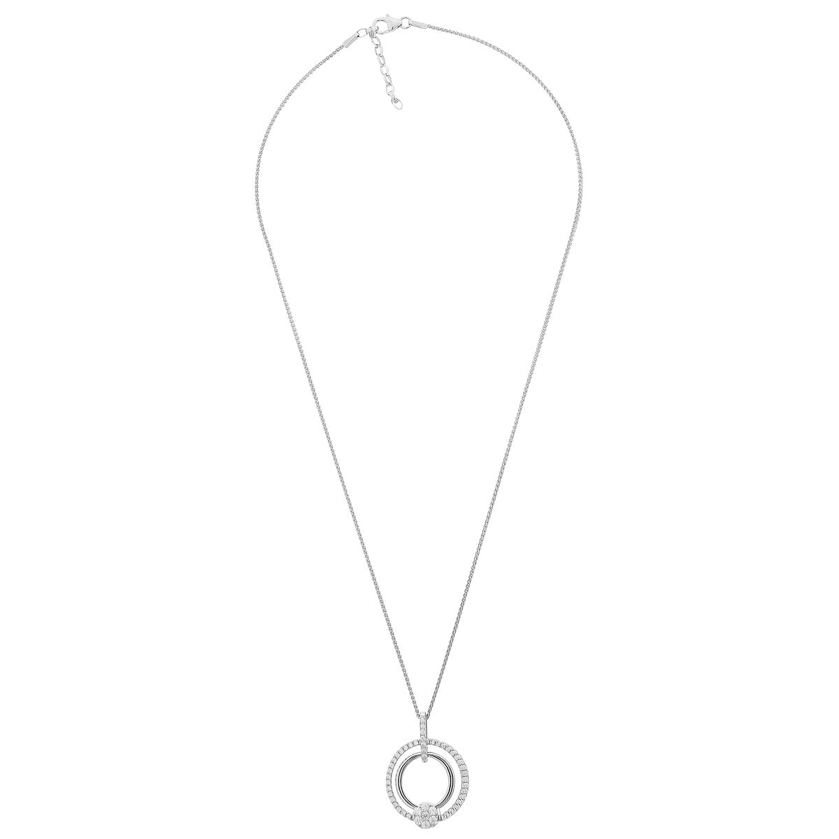 Halskette mit verschlungenen Pavé-Ringen