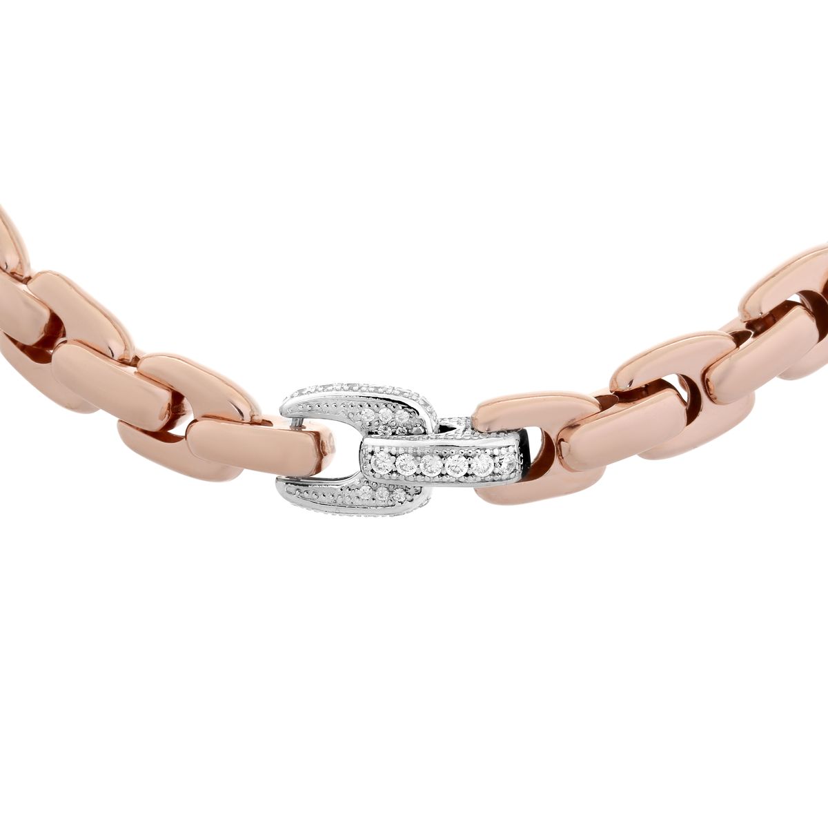 Elegante Gliederkette mit Schmuckverschluss