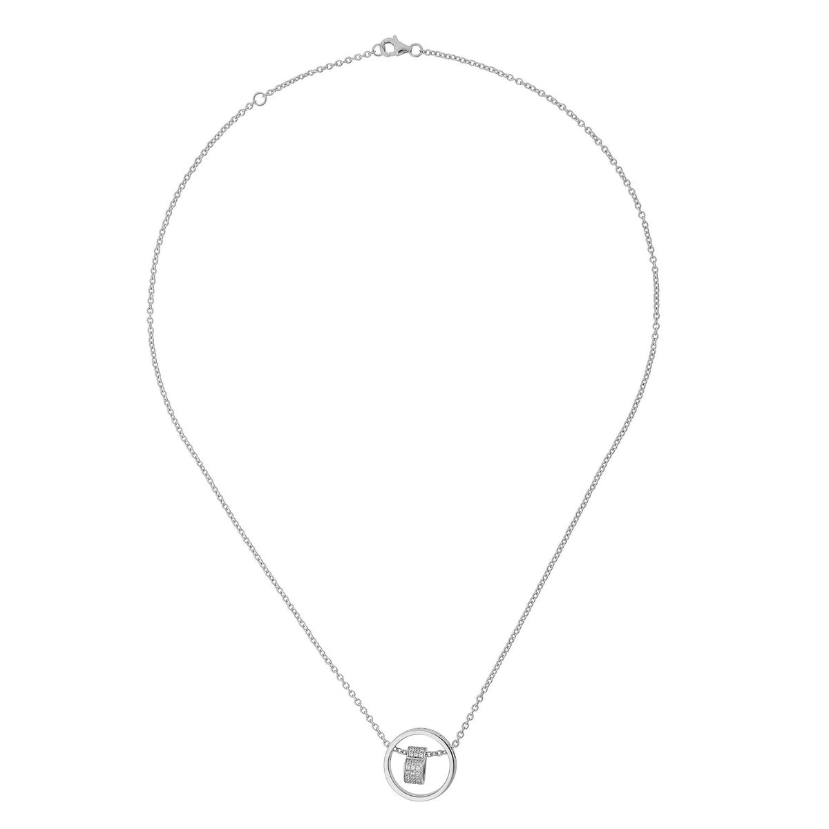 Elegante Halskette mit geometrischem Kreisanhänger