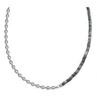 Collier mit Ankerkette und Jaspisperlen