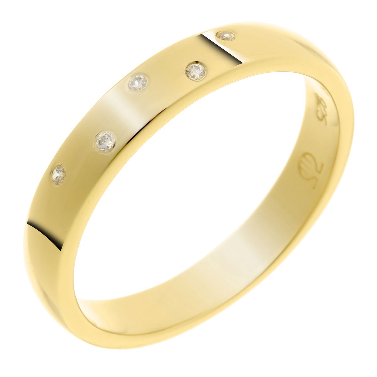 Vergoldeter Ring mit funkelnden Akzenten