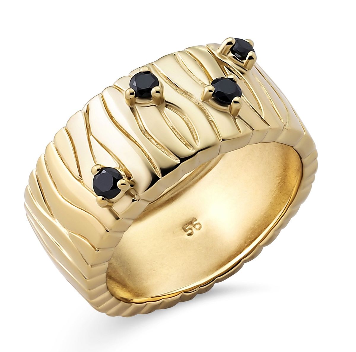 Breiter Gerippter Statement-Ring