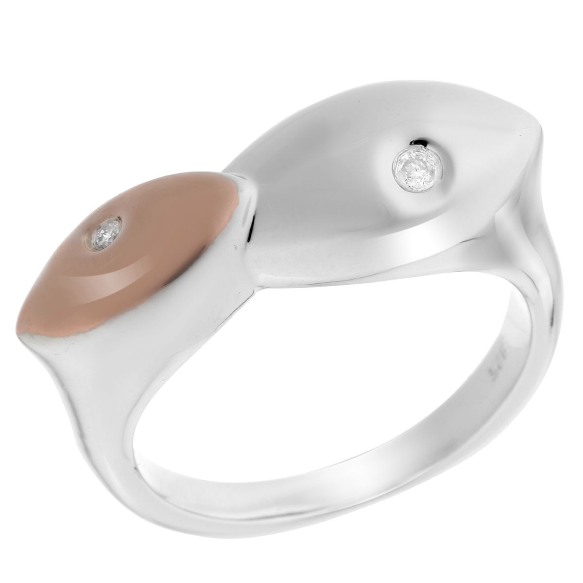 Organischer Emaille-Statement-Ring