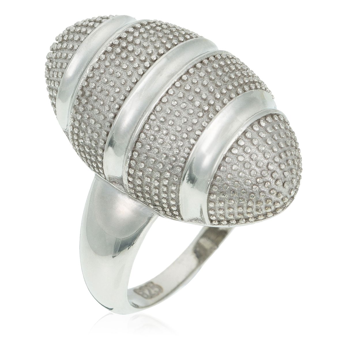 Strukturierter ovaler Statement-Ring