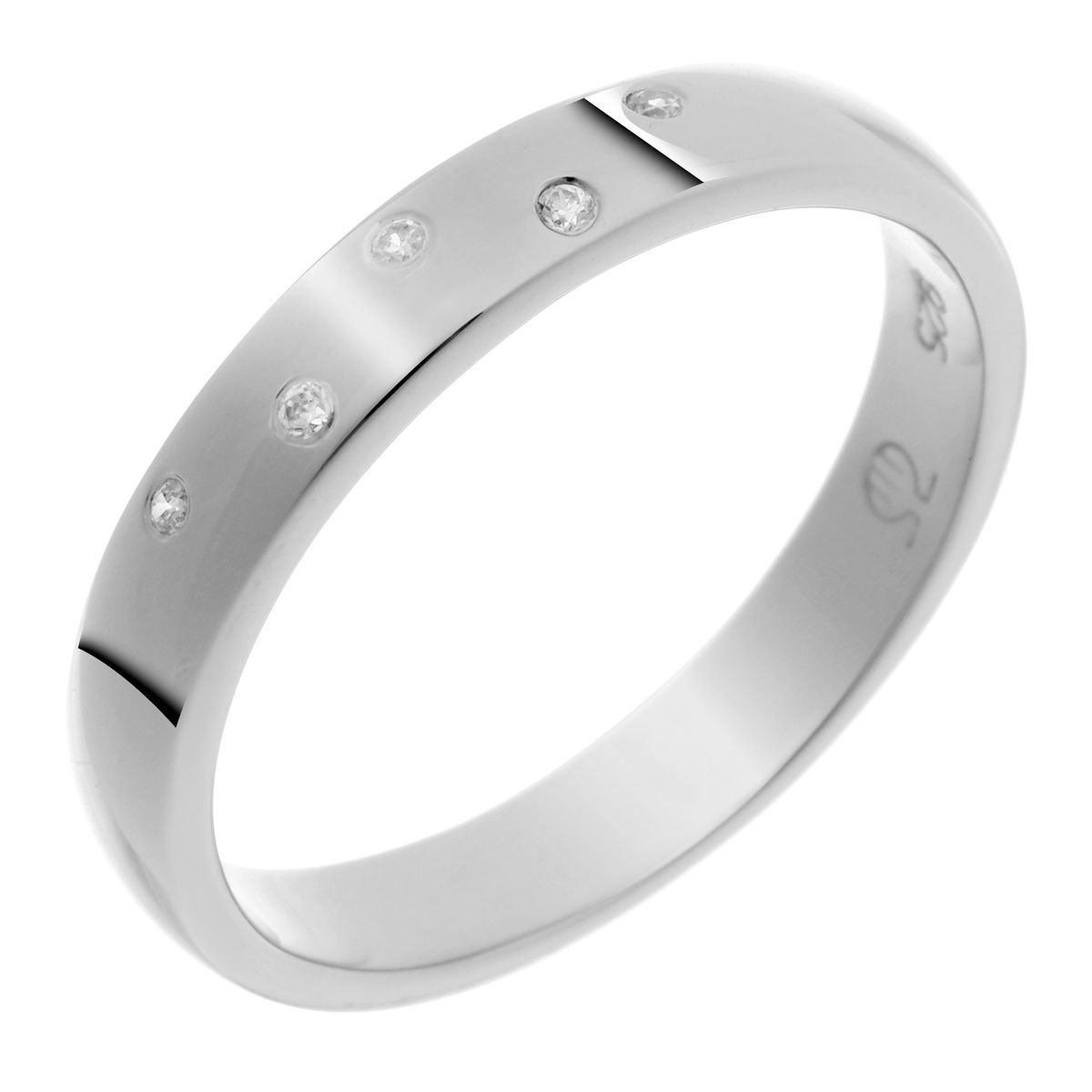 Minimalistischer Ring mit fünf Steinen