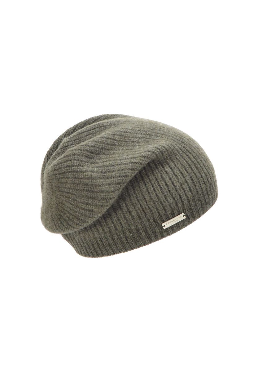 Kaschmir-Rippstrick-Beanie-Mütze