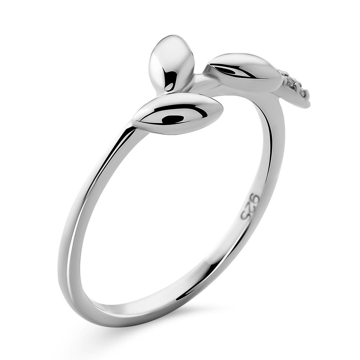 Sterlingsilber-Ring im Blatt-Design