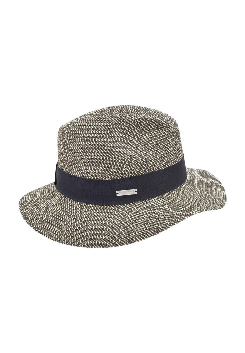 Eleganter Zweifarben-Fedora mit Band