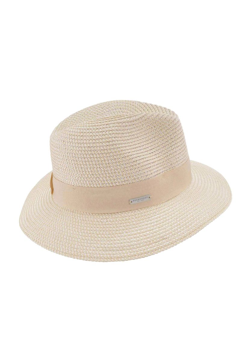 Eleganter zweifarbiger Fedora aus Papiermix