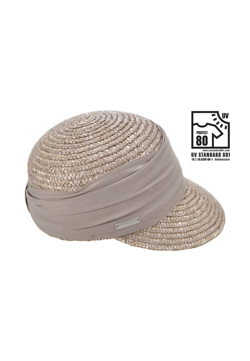Stroh-Visor-Kappe mit Banddetail