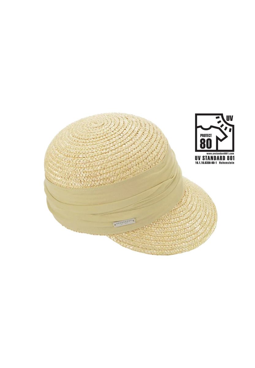 Stroh-Visor-Kappe mit Banddetail