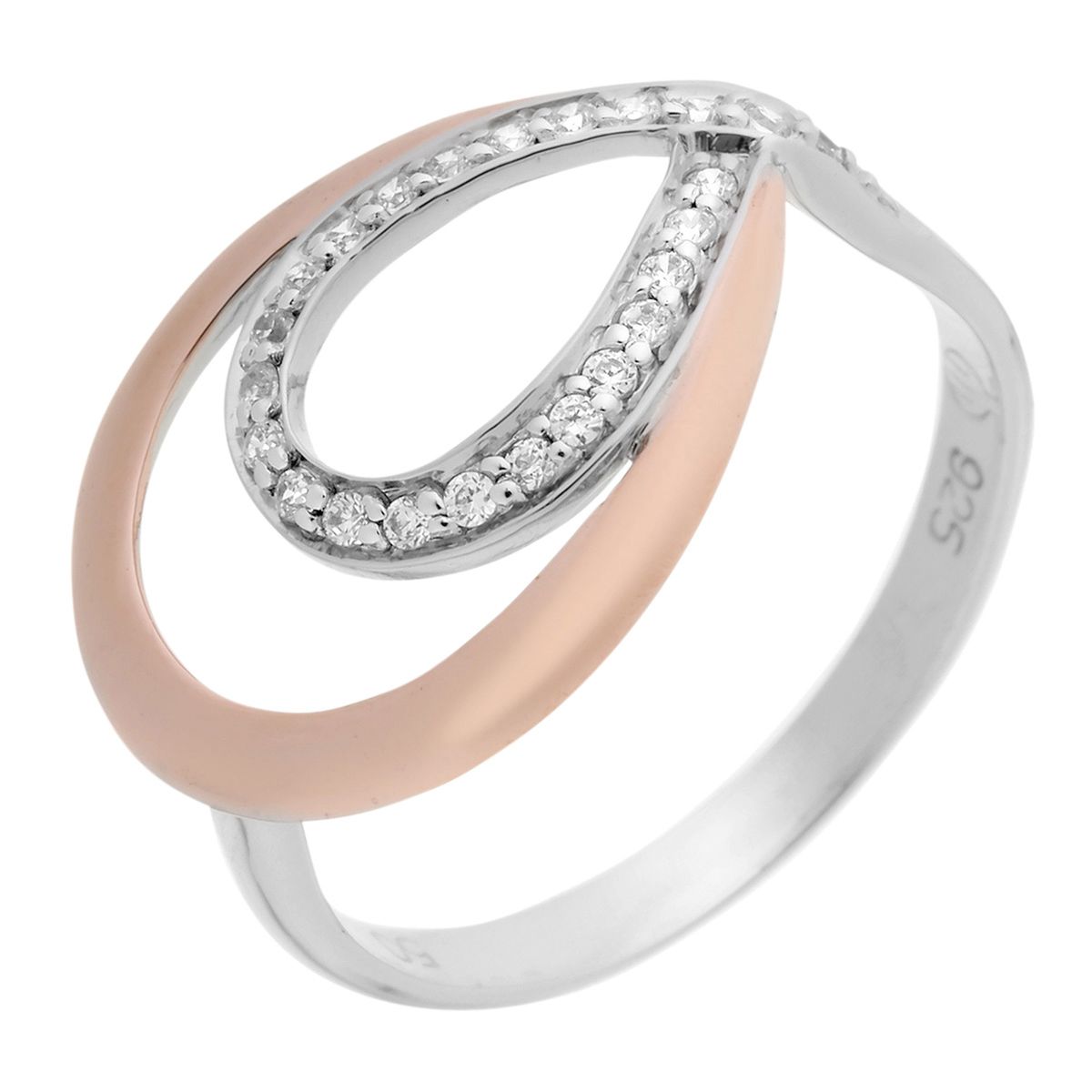 Moderner Bicolor Pavé-Ring