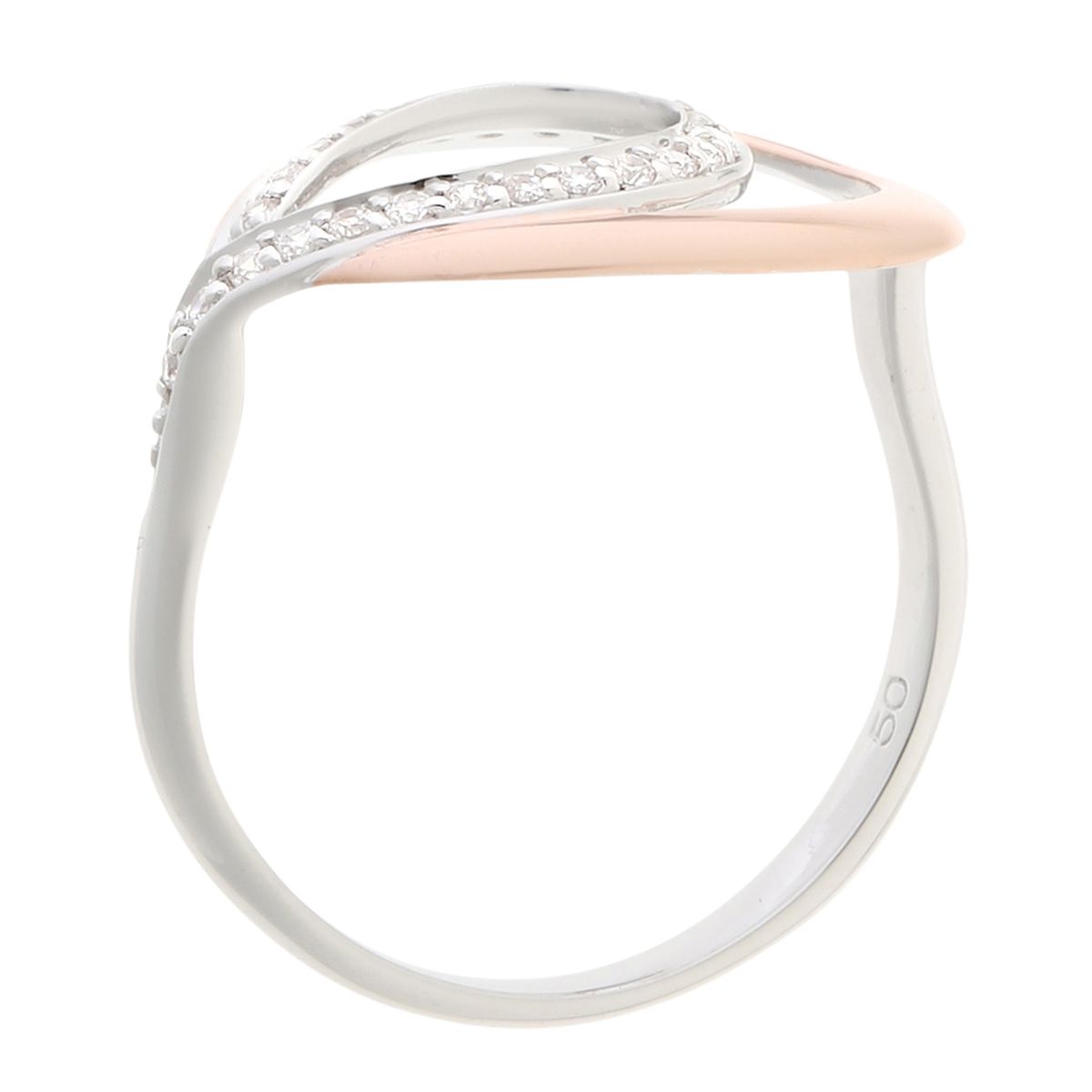 Ineinandergreifender Pavé-Tropfen-Ring