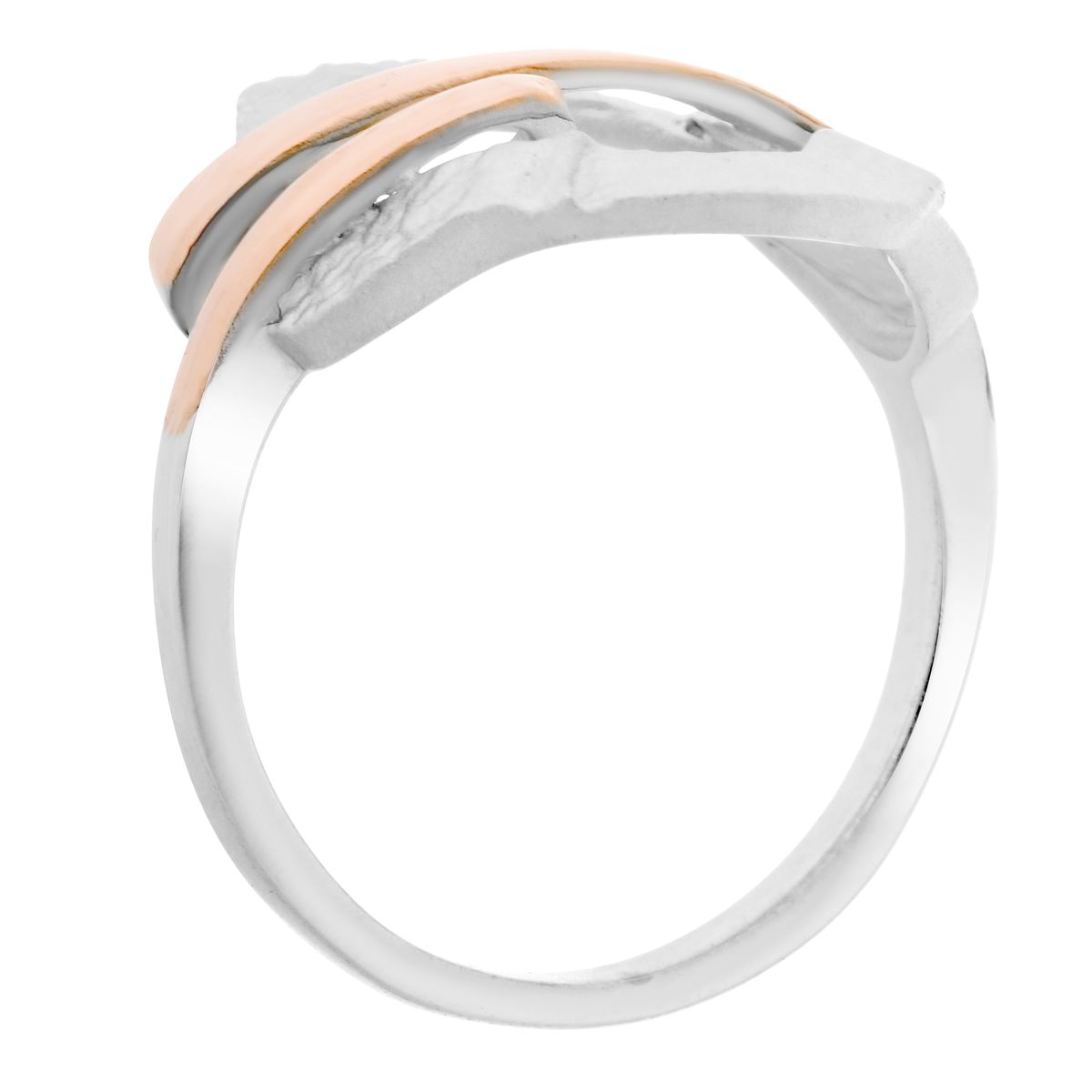 Abstrakter gehämmerter skulpturaler Ring