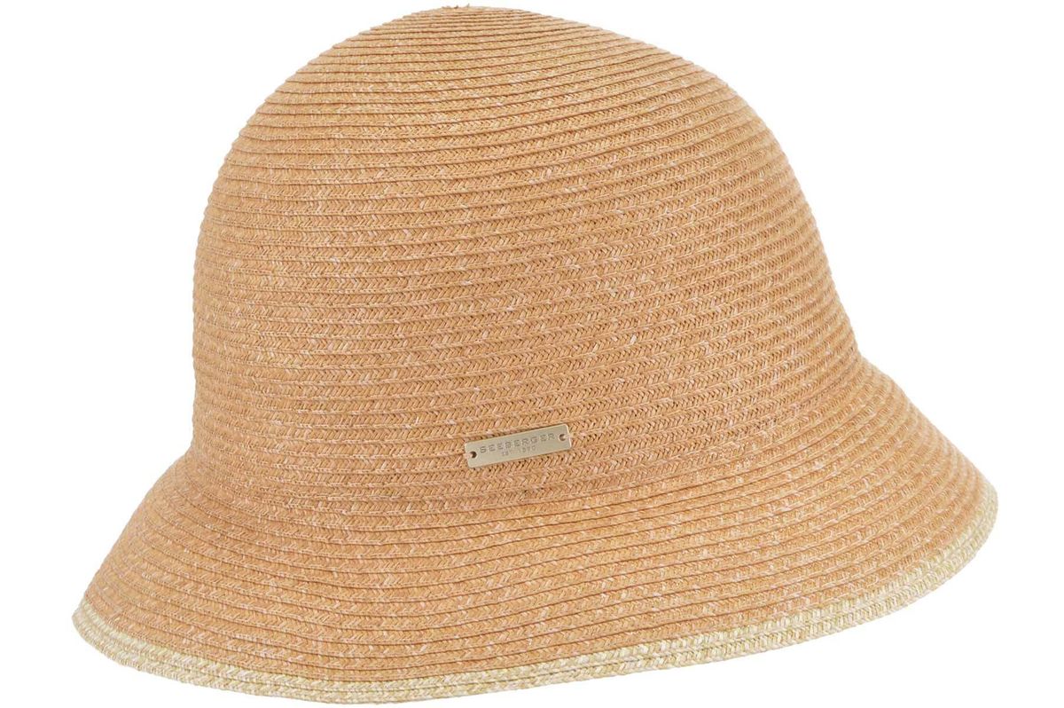 Klassischer Raffia Glockenhut mit Krempe