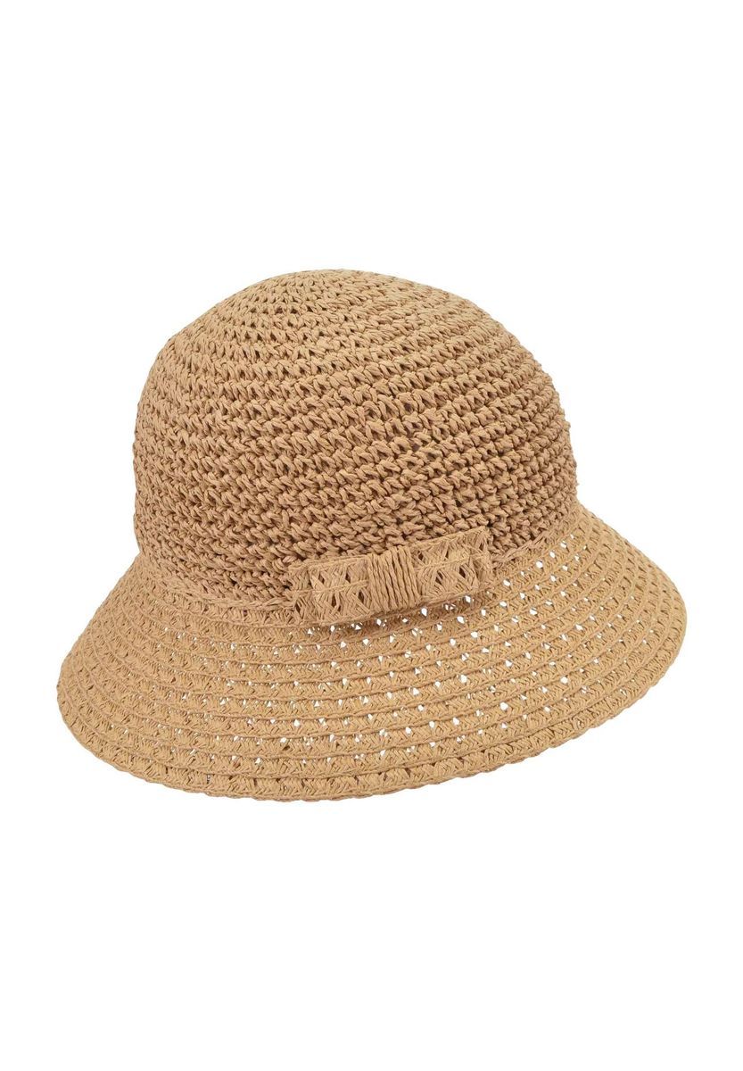 Gehäkelter Sonnenhut aus Papierstroh