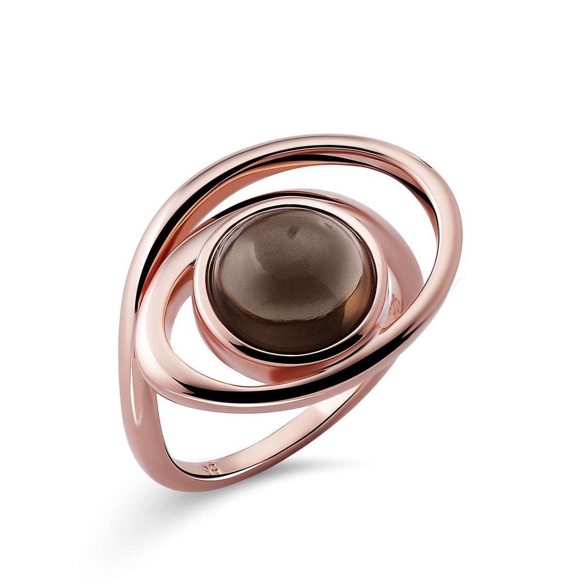 Moderner Verschlungener Ring mit Cabochon