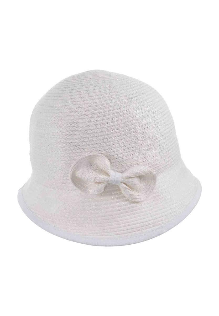 Weißer Glockenhut mit Schleifendetail