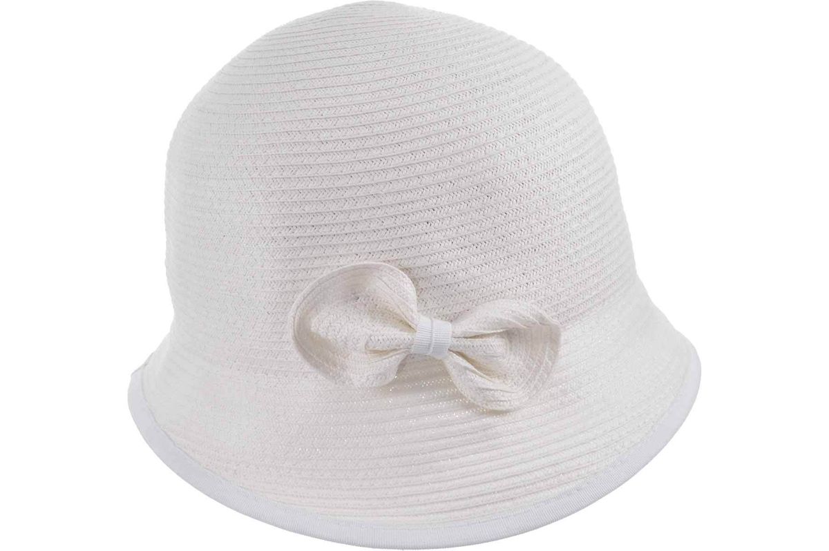 Weißer Glockenhut mit Schleifendetail