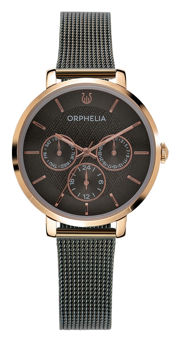Elegante Multi-Zifferblatt Mesh-Uhr