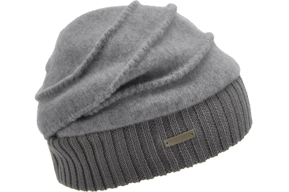 Stylische Wollmischungs-Beanie-Mütze