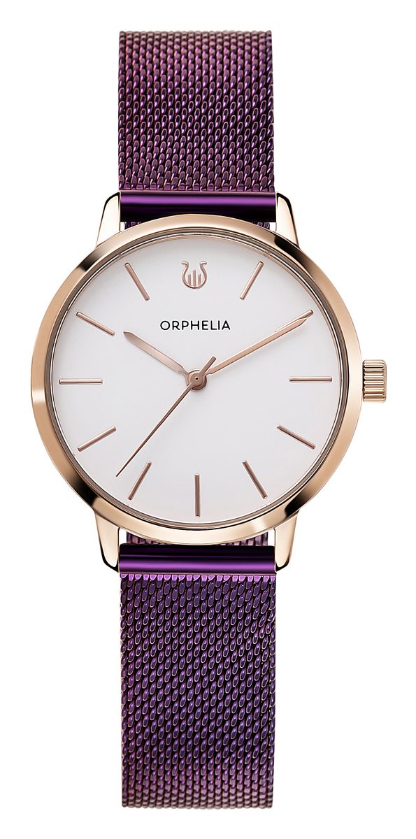 Elegante minimalistische Roségold-Armbanduhr