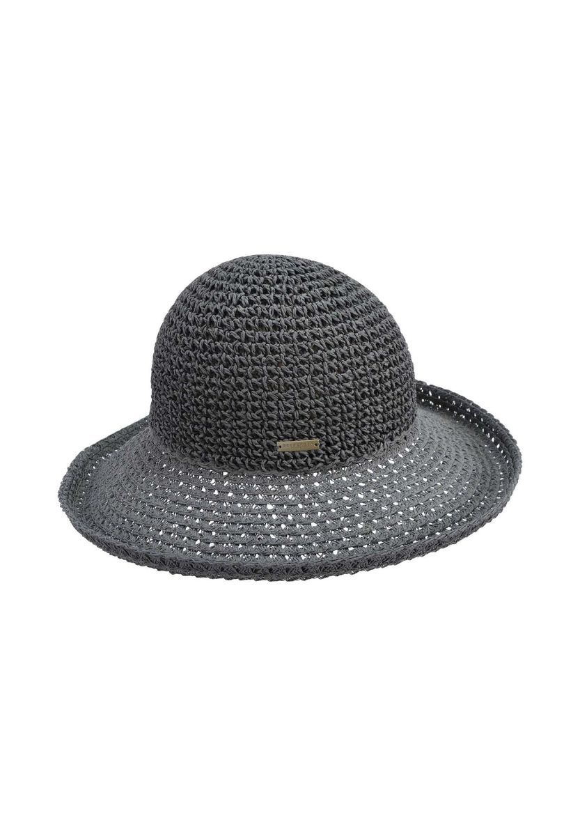 Gehäkelter Bast Sonnenhut mit breiter Krempe