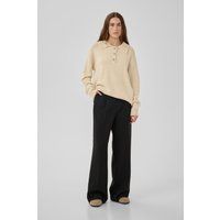 Lockerer Strickpullover mit Polokragen