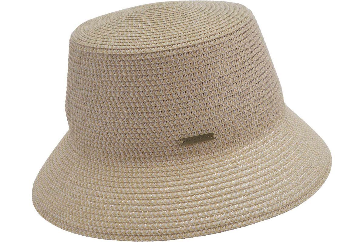 Beige Fischerhut aus Papierstroh