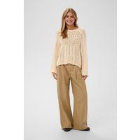 Lockerer Ajour-Strickpullover