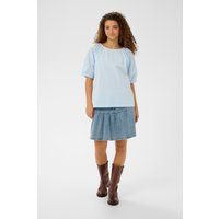 Locker geschnittene Bluse mit Lochstickerei